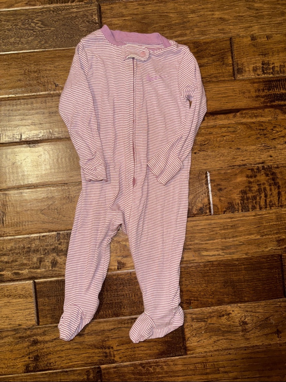 Nike Purple and White Striped Footed One-Piece